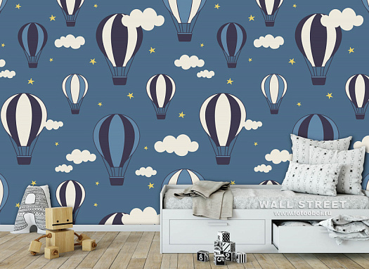 Фотообои в интерьере артикул BabyWorld 3, BABY WORLD, Wall street