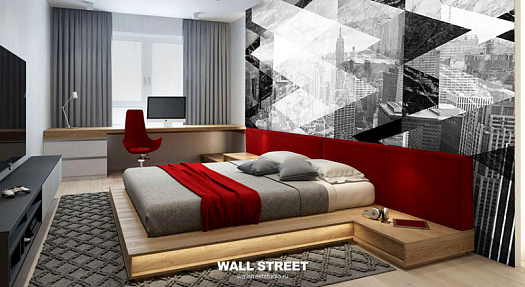 Фотообои в интерьере артикул Grayscale 27, GRAYSCALE, Wall street