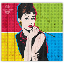 Панно в стиле поп-арт Creative Wood Pop-art Pop-art - 10 Одри