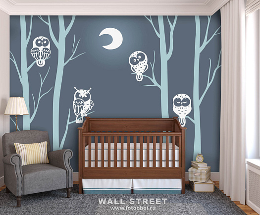 Фотообои в интерьере артикул BabyWorld 11, BABY WORLD, Wall street