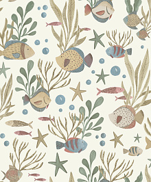 Коричневые обои для стен Grandeco Little Dreamers LD 3320